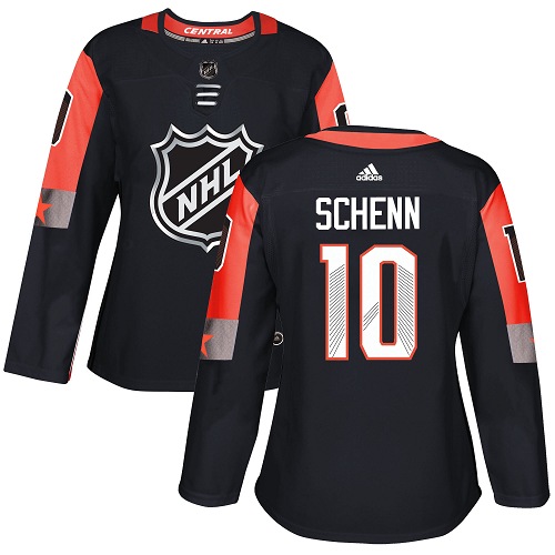 Adidas St.Louis Blues #10 Brayden Schenn Black 2018 All-Star Central Division Authentic Women Stitched NHL Jersey